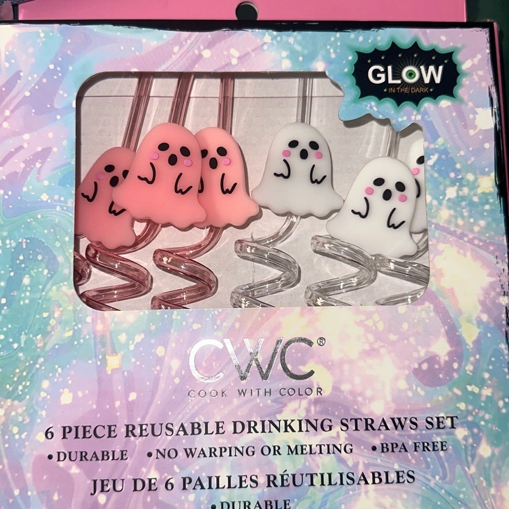 Halloween glow-in-the-dark Reusable Straws - Halloween Themed 👻👻👻👻